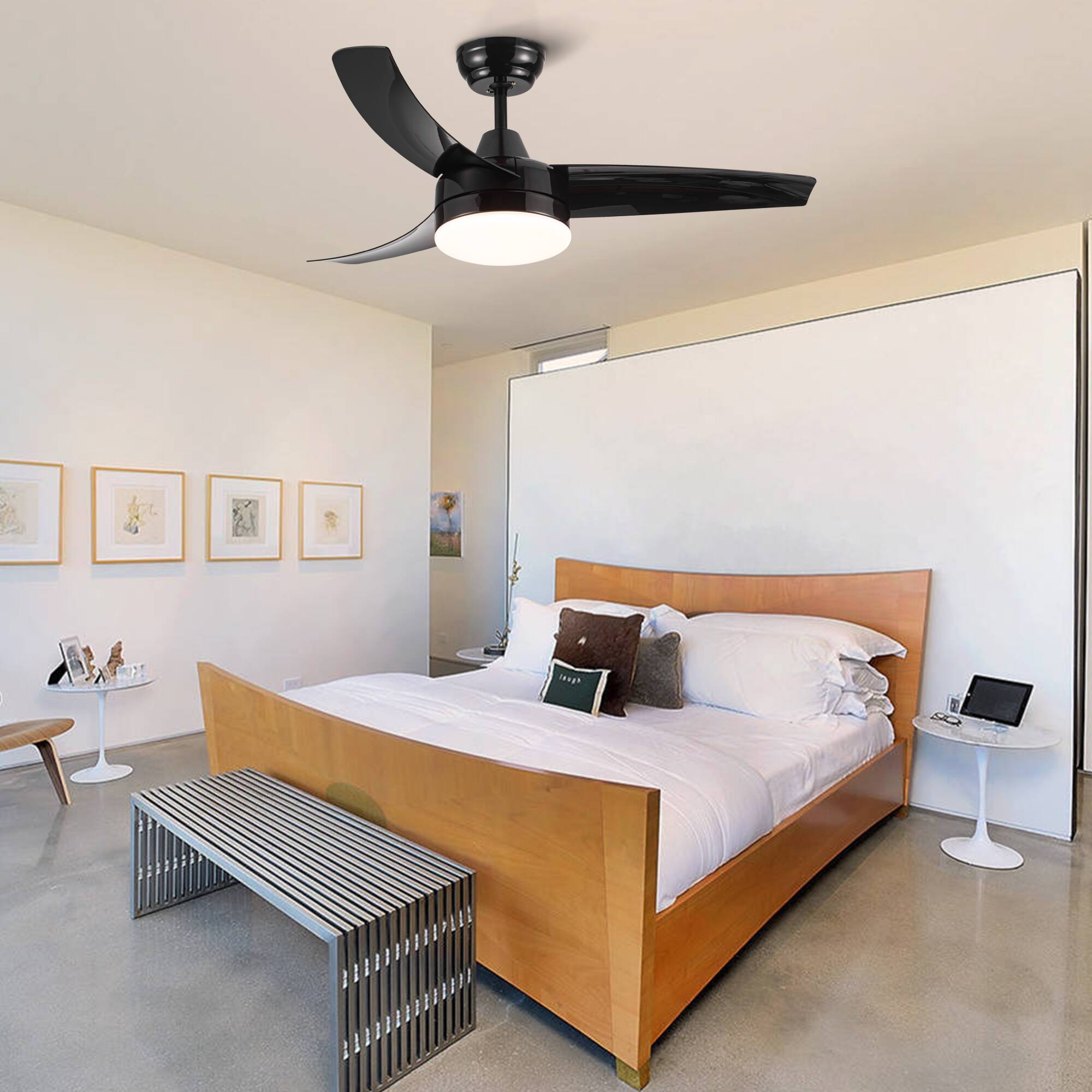 42" Large Air Volume Ceiling Fan with Remote Control & Integrated LED